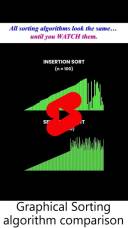 graphical sorting algorithm comparison