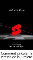 comment calculer la vitesse de la lumiere