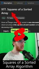 squares of a sorted array algorithm