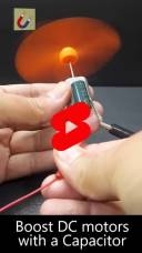 boost dc motors with a capacitor