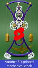 another 3d printed mechanical clock