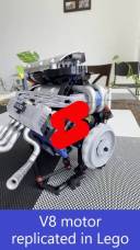 v-8 replicated in lego